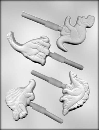 Dinosaur Lollipop Chocolate Mould - Click Image to Close